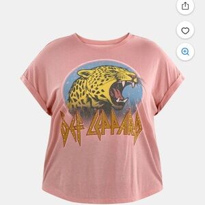 Terra & Sky Pink Graphic Tee with Leopard Design